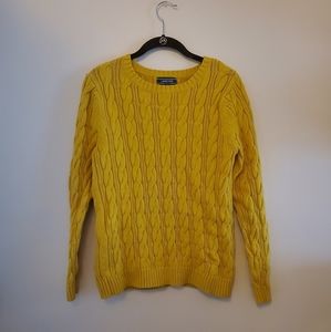 Yellow Cable Knit Sweater